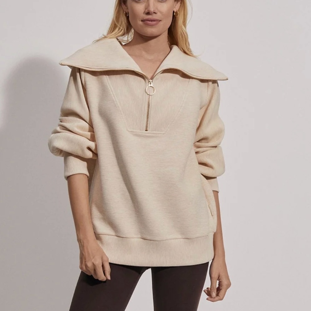 Varley vine sweatshirt in oatmeal marl